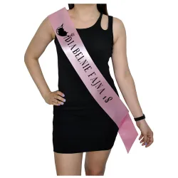 Szarfa RÓŻOWA Osiemnastka Diabelnie fajna 18